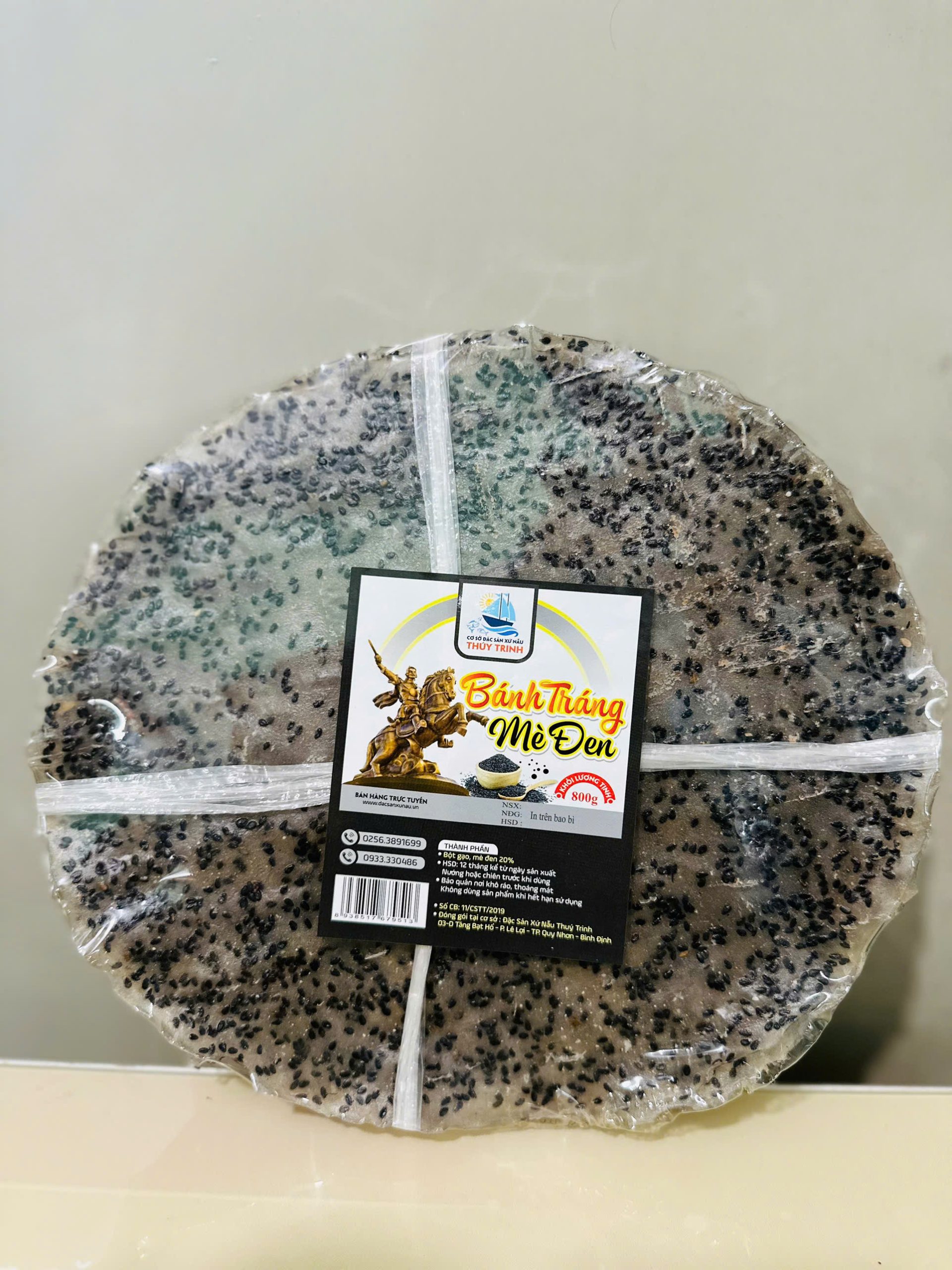 ✅ BÁNH TRÁNG MÈ ĐEN NƯỚNG – RÀNG / 800G