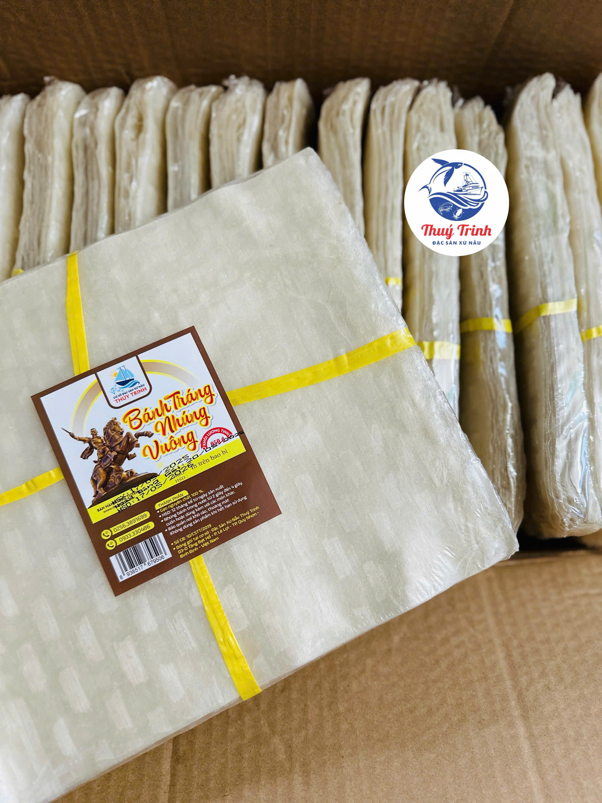 ✅ BÁNH TRÁNG VUÔNG NHÚNG – 50 CÁI/RÀNG - Ảnh 2