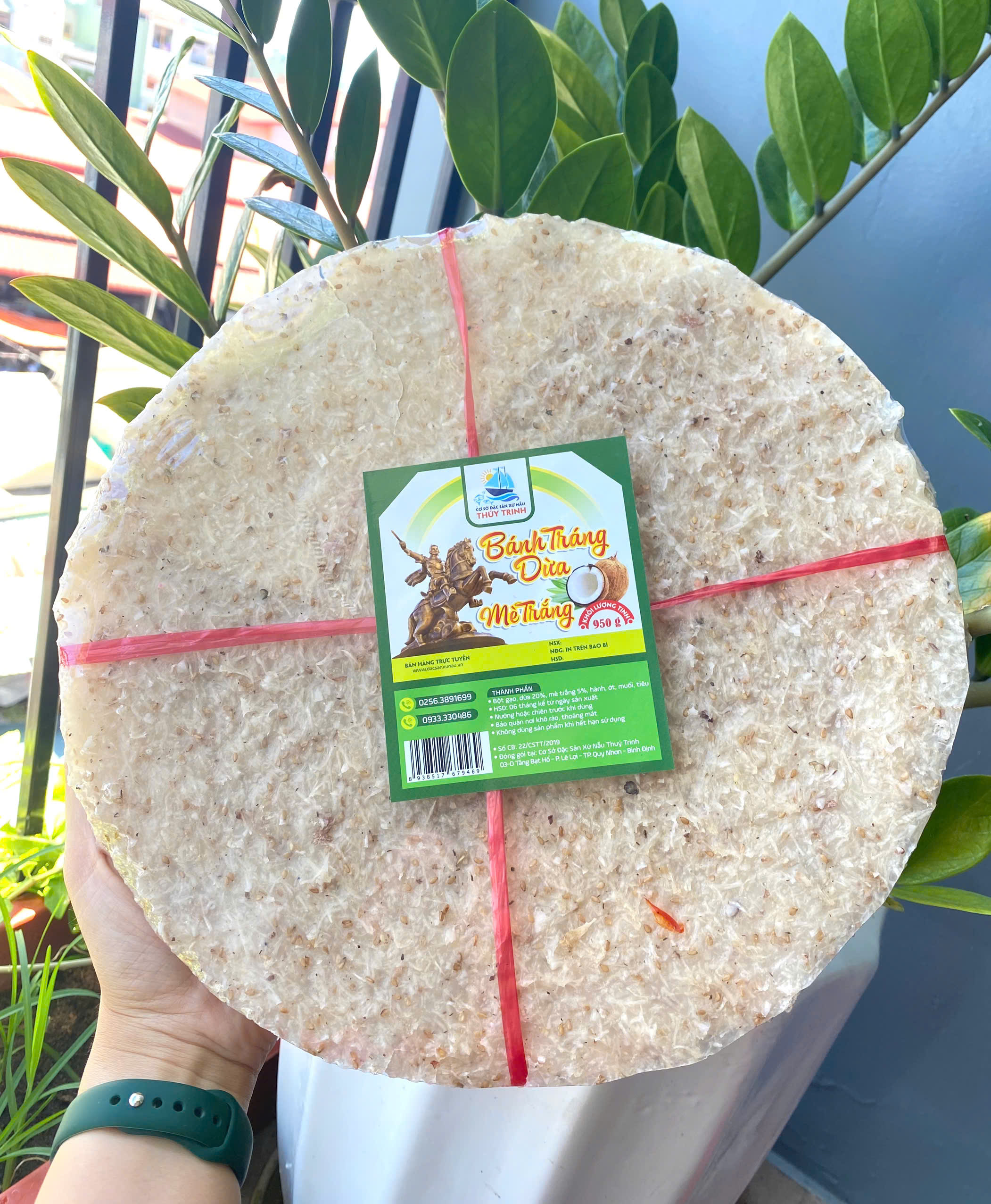 ✅ BÁNH TRÁNG DỪA MÈ TRẮNG – RÀNG 10 CÁI - Ảnh 2