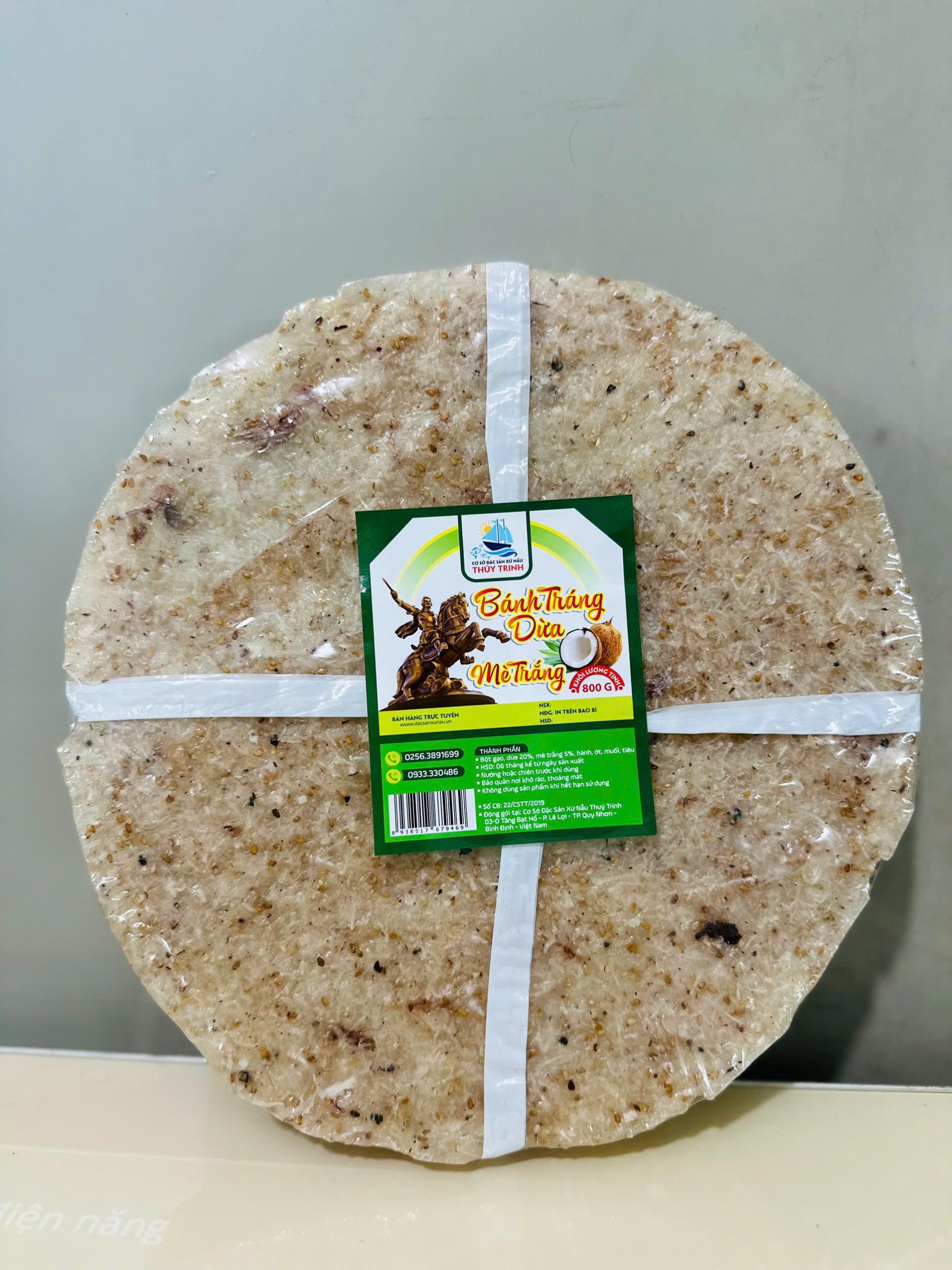 ✅ BÁNH TRÁNG DỪA MÈ TRẮNG – RÀNG 10 CÁI - Ảnh 3